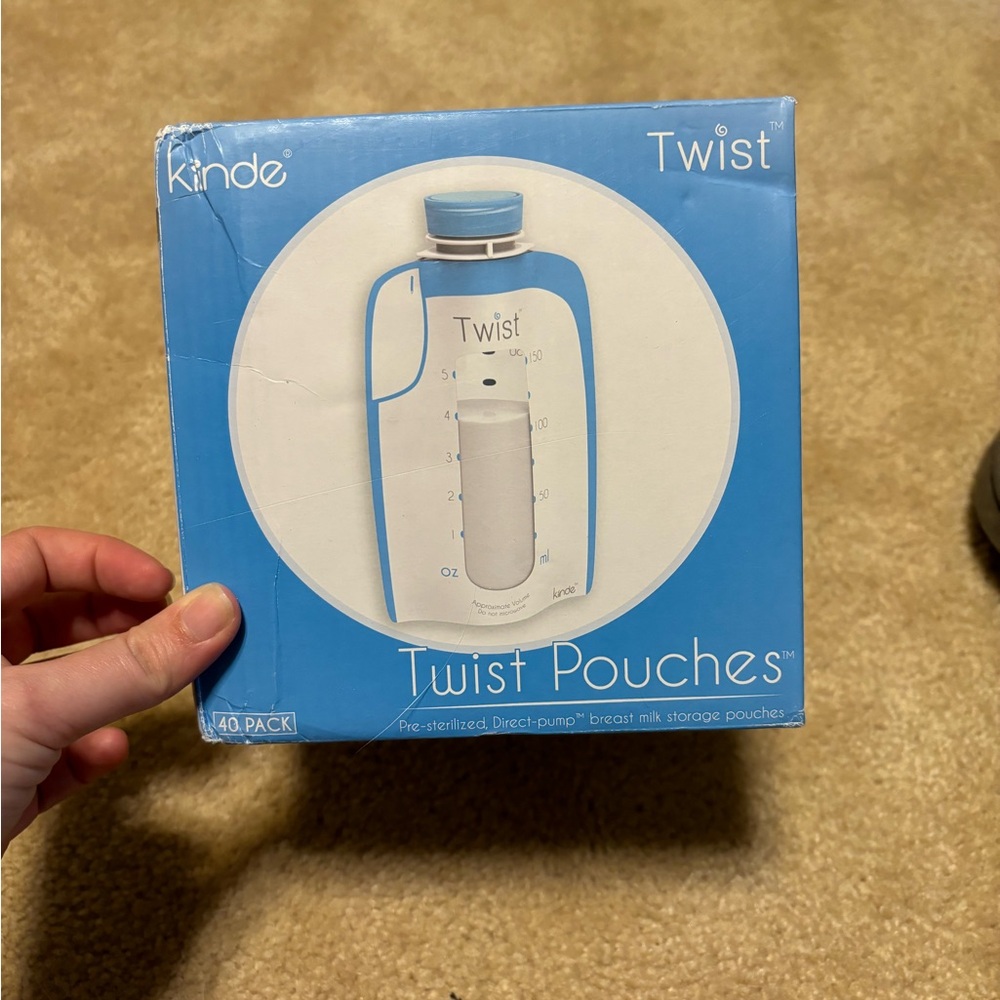 Kiinde Twist Breast Milk Storage Pouches - Blue